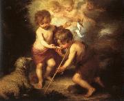 Bartolome Esteban Murillo The Holy Children with a Shell painting